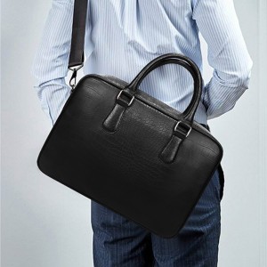 Водонепроницаемый мужской деловой портфель из искусственной кожи, сумка через плечо, ручка для ручной клади с регулируемым ремешком
