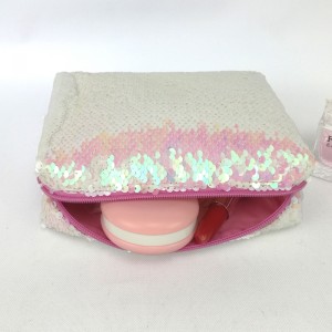 Shimmering flip reversible colors change glitter sequin cosmetic bag makeup bag with zipper closure 3 colors available organizer toiletry bag large capacity great gift for girls teens ladies women