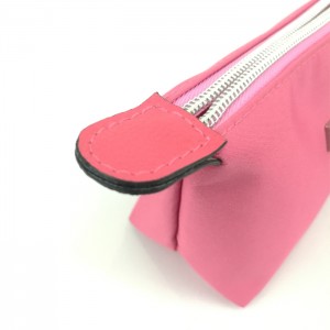 Dumpling form bærbar polyester kosmetik taske makeup taske med lynlås lukning 3 farver tilgængelig organizer toilettaske stor kapacitet fantastisk gave til piger teenagere damer kvinder