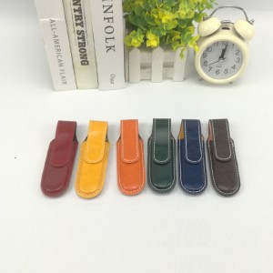 Přizpůsobený jednoduchý PU kožený obal s páskem s magnetem pro každodenní použití skvělý dárek pro muže a ženy