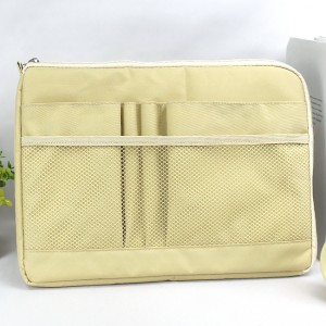 Klassik məşhur ofis polyester mesh cib notepad çantası padfolio təşkilatçısı funksional bölmələr noutbuk çantası Çin OEM fabriki