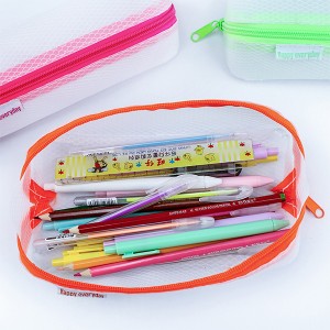 Prosojna torbica za svinčnike Makaron s 6 barvami in veliko prostornino je odlično darilo za otroke, najstnike in odrasle za vsakodnevno uporabo v šolskih pisarnah.