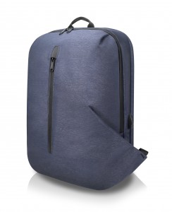 Водонепроницаемый тонкий рюкзак для ноутбука из темно-синего полиэстера, книжная сумка, компьютерная сумка с отделениями и двойной двусторонней застежкой-молнией для деловой работы, пригородного колледжа, школы для мужчин, женщин