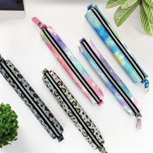 カラフルな虹色の卸売 ODM 中国熱い販売鉛筆ポーチ ペン ケース ジッパー閉鎖付きビジネス オフィス学用品中国 OEM 工場のための素晴らしいギフト