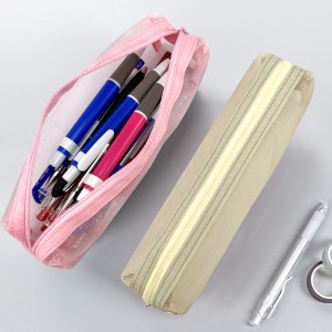 Ημιδιαφανής απλή τσάντα οργάνωσης θήκης από πολυ μολύβι με φερμουάρ που κλείνει all-in-one μια γκάμα χρωμάτων διαθέσιμη τσάντα καλλυντικών για όλες τις ηλικίες για καθημερινή χρήση σχολικού γραφείου επιχειρήσεων για άνδρες γυναίκες Εργοστάσιο OEM Κίνας