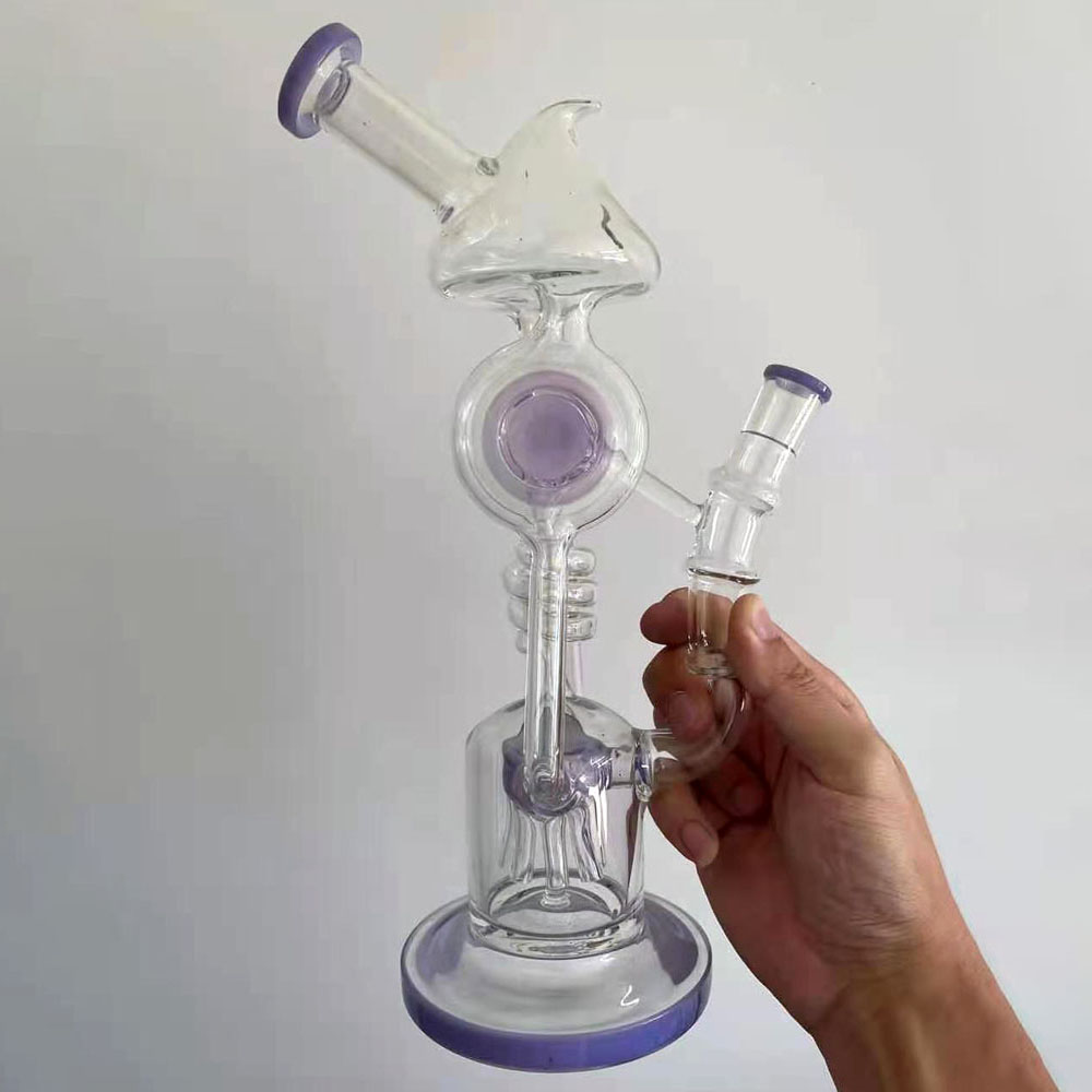 35cm glass recycler bong
