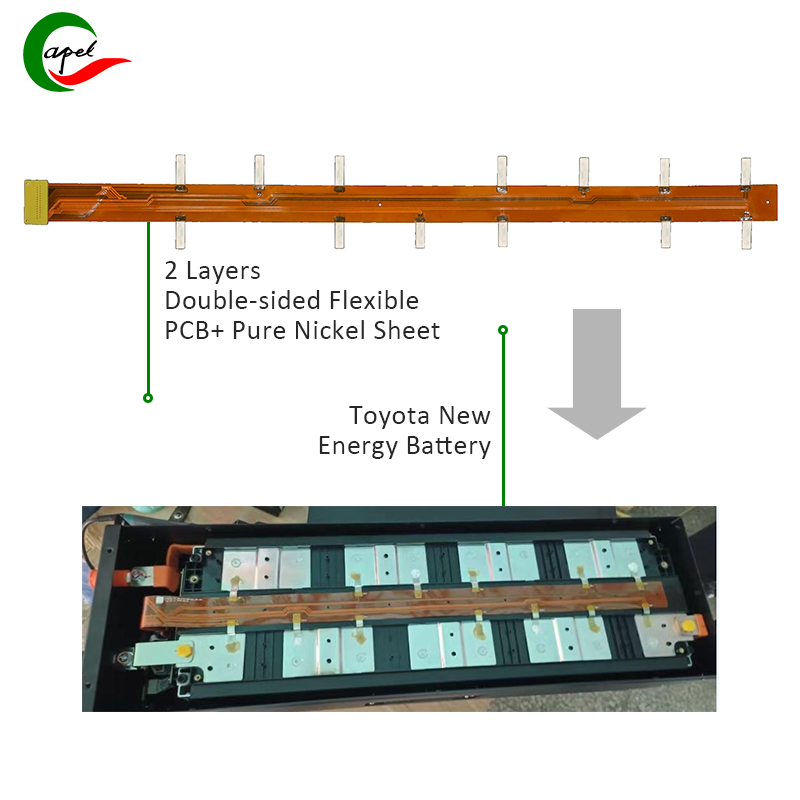 Die doppelseitige flexible Leiterplatte bietet eine zuverlässige Lösung für neue Energiebatterien