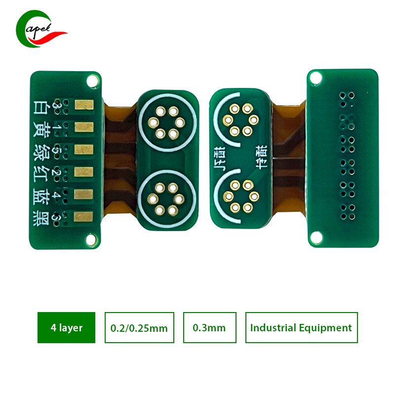 4 ස්ථර දෘඪ Flex Pcb Stackup Multi Circuit Fast Turn Custom Pcb Manufacturer