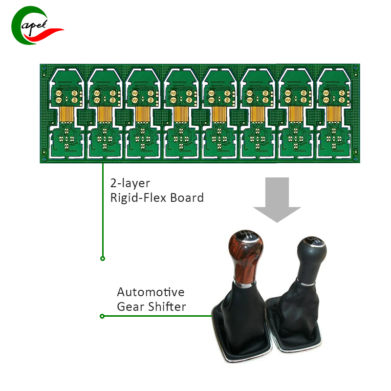 2-laags Rigid-Flex PCB biedt oplossing voor auto-pookknop