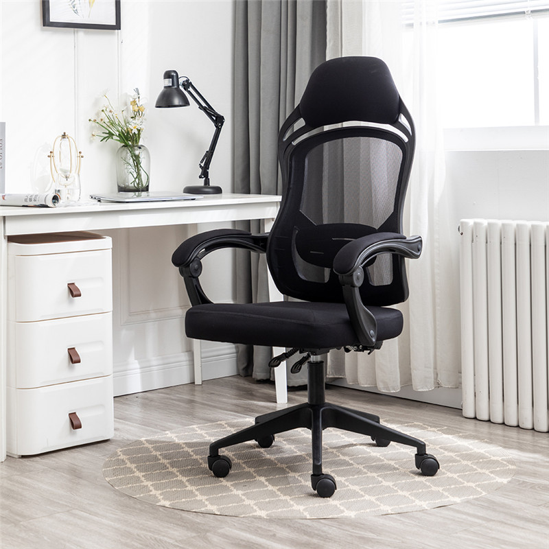 9806 Black, High Back Reclining Swivel Chair