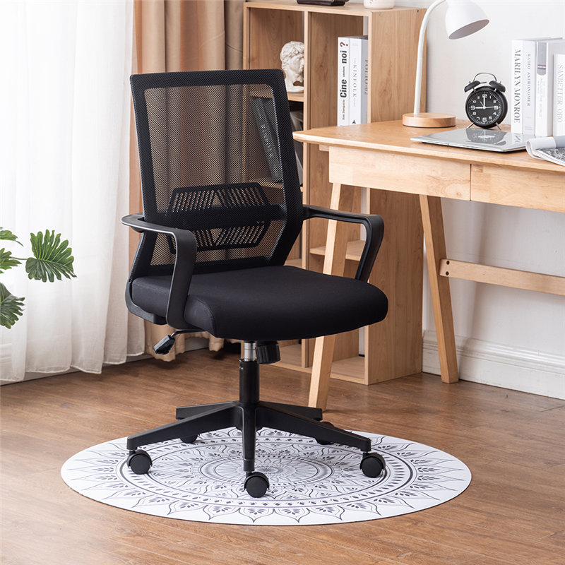 Mid Back Mesh Office Desk Chair with Lumbar Support and Armrest Support