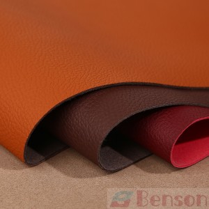 Durable Faux Red Microfiber PU Leather for Auto Upholstery