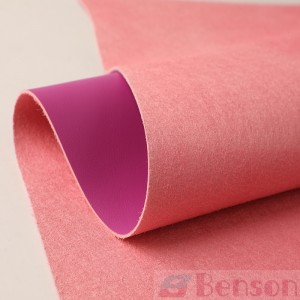 OEM/ODM China Polyurethane Coated Leather – Pink microfiber leather for sale – Bensen