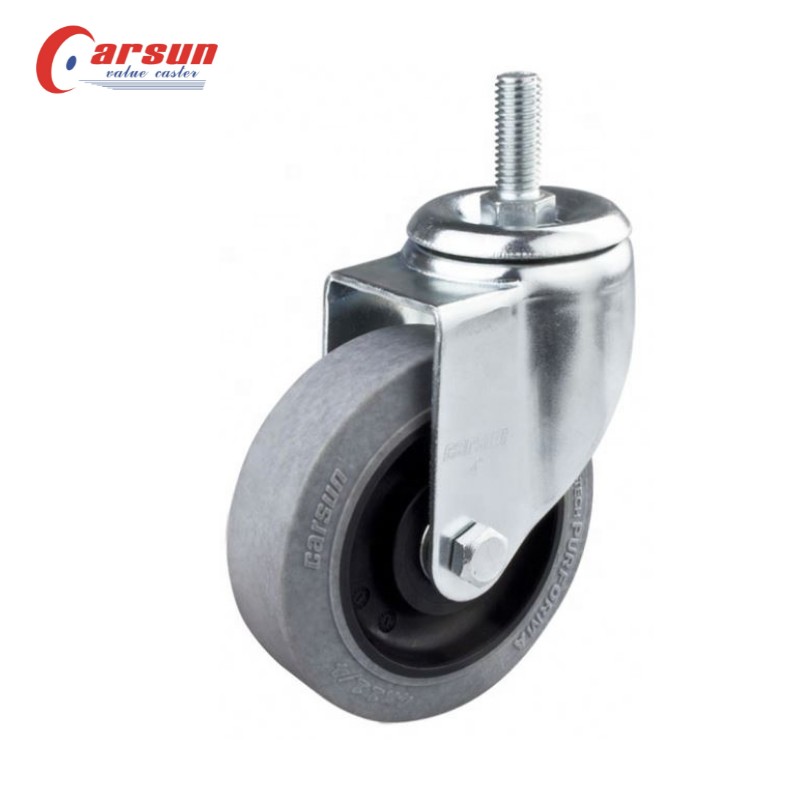 Carsun 2 series screw type Performa rubber TPR caster industrial silent caster (1)