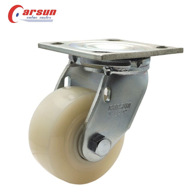 4/5/6/8 inch white nylon casters heavy industrial swivel Top plate caster wheels Featured Image