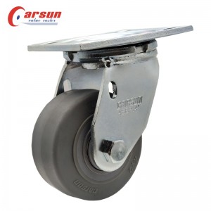 TPR silent caster Hotel luggage cart caster special non wheel print industrial caster wheel for dust-free workshop