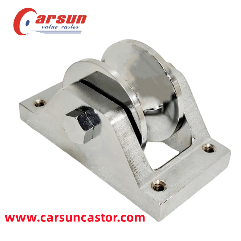 CARSUN 74mm Cast Steel V Groove Wheel Track Wheel Casters Featured Image