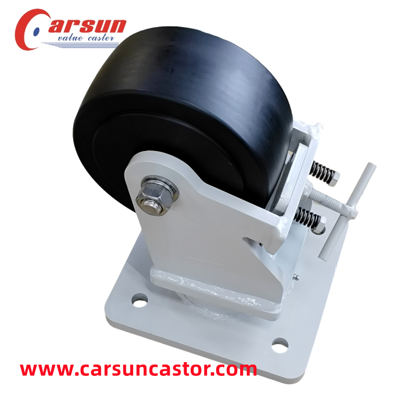 8 Inch MC Casting Nylon Casters 200mm Super Heavy Industrial Caster Wheels Swivel Caster with Tread Brakes Featured Image