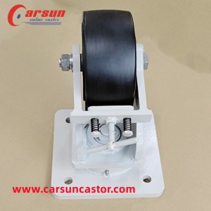 8 Inch MC Casting Nylon Casters 200mm Super Heavy Industrial Caster Wheels Swivel Caster with Tread Brakes
