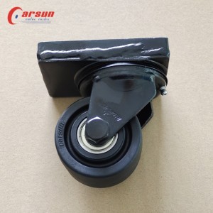 Custom Low Gravity Castors Thickened Top Plate 3 Inch Black Nylon Swivel Caster wheel