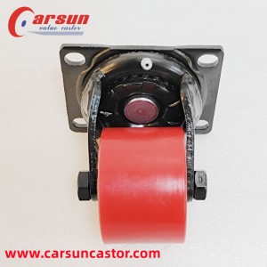 Heavy Equipment Casters 540kg Capacity Cast Iron Core Polyurethane Wheel Swivel Caster