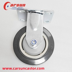 Heavy Industrial Casters 5 Inch Polyurethane Wheel Fixed Casters