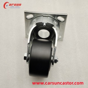 Impact Resistant Heavy Duty Industrial Castors 4 Inch Black Casting Nylon Swivel Caster Wheel