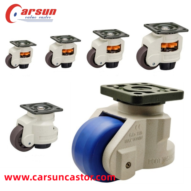 Medium & Heavy Duty Leveling Casters Retractable Leveling Machine Caster Wheels Featured Image