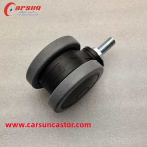 Thread Stem Castors 3 Inch Double Wheel Conductive Medical Casters Special Casters for Hospital Equipment and Instruments