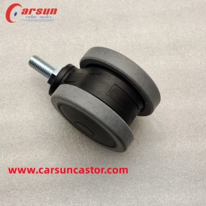Thread Stem Castors 3 Inch Double Wheel Conductive Medical Casters Special Casters for Hospital Equipment and Instruments