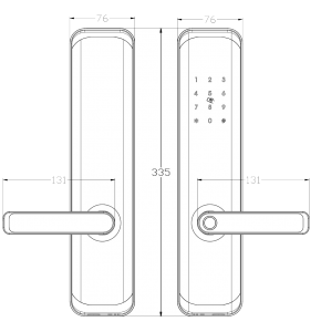 Kunci Pintu Cerdas- Kunci Semi-otomatis JSL1821-F