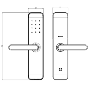 Pechadura intelixente da porta: pechadura semiautomática