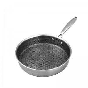 High Quality Honeycomb non stick skillet Supplier –  Healthy wear resistant stainless steel skillet with excellent non stick experience – SANXIA
