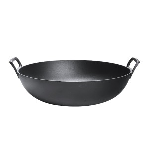 Double iron ear uncoated wok, naturally non-sticky, healthy and durable