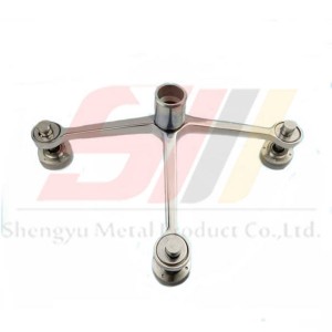 Four Arms Glass Spider Fitting 304 Stainless Steel Wall Curtain