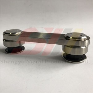 Stainless steel fasteners used between glass and glass