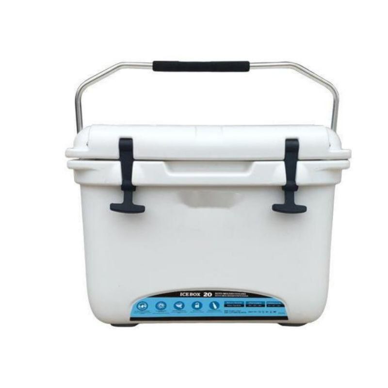 Ang HT-RH20 Solid Portable Plastic Tan Cooler Box Ipadayon ang Ice Frozen nga Mas Madugay