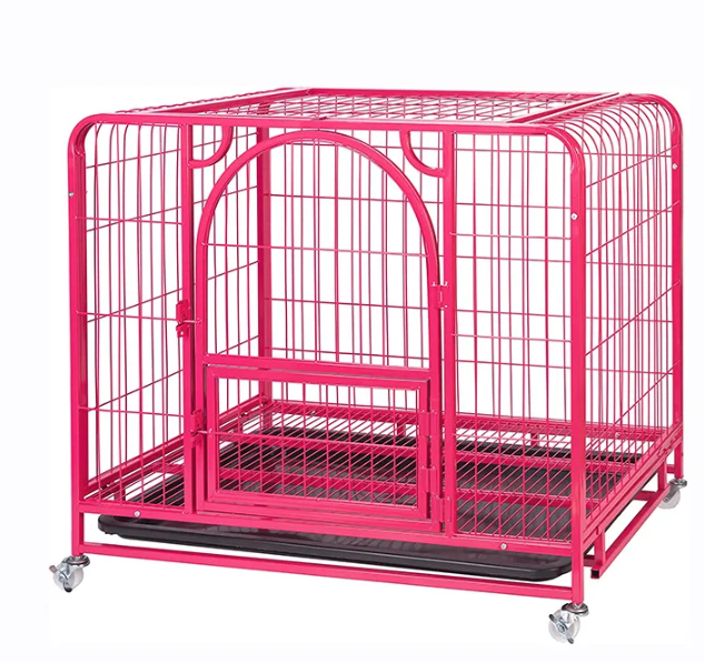 CB-PIC036FS Pet Heavy Duty Metal Open Top Cage, Floor Grid, Casters and Tray