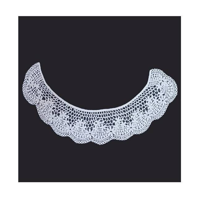 2021 wholesale price Polyester Collar Lace - white guipure embroidery neck collar lace trimming for dress – Bailong Lace