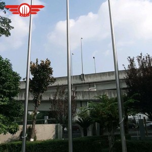 Factory Supply Whip Wind Resistant Tangle Flagpole Stainless Steel Outdoor Flag Pole
