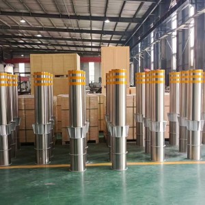 Wholesale Driveway Security Stainless Steel Bollards Solid Embedded Fixed Bollards