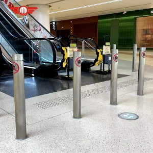 Factory wholesale Remote Control Stainless Steel Automatic Safety Barrier Smart Parking Bollards