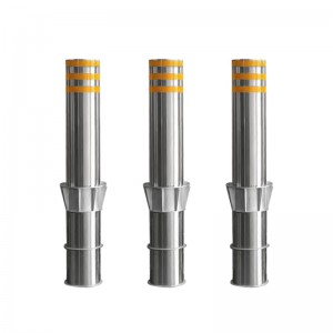 Wholesale Driveway Security Stainless Steel Bollards Solid Embedded Fixed Bollards