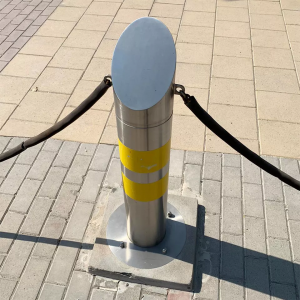 OEM China OEM Support Stainless Steel Polished Finish Post Safety Fixed Warning Outdoor Manual Street Bollard