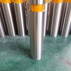 Factory wholesale Semi Automatic Hydraulic Bollard Retractable Rising System Steel Bollards for Road Security