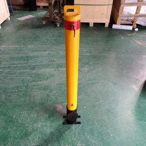 Carbon Steel Metal Traffic Manual Surface Mounted Durable Defensive Removable Safety Bollard