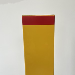 Заводские розетки Сверхмощный запираемый столб для безопасности Оцинкованный металлический с порошковым покрытием Желтый декоративный столбик с основанием