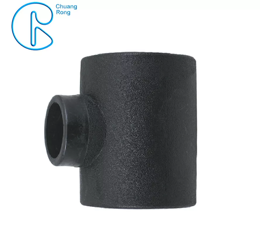 Fekete színű HDPE foglalat fúziós szerelvények szűkítő póló PE100 PN16 SDR11