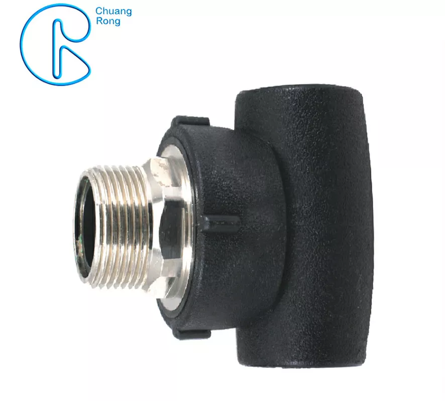 China Wholesale Hdpe Male Thread Adaptor Manufacturers –  Corrosion Resistant Hdpe Socket Fittings Male Tee PE100 PN16 SDR11 – CHUANGRONG