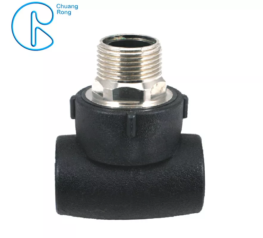 Corrosion Resistant HDPE PE100  PN16 SDR11  Socket Fittings Male Tee Fittings